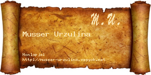 Musser Urzulina névjegykártya